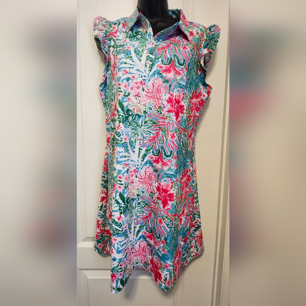 Woweny Floral Mini Dress - Multicolor Size Large NWT